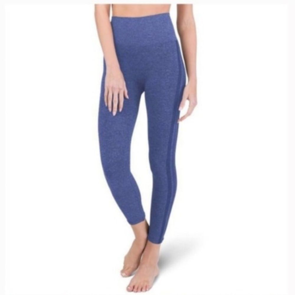 Assets by SPANX Blue Seamless Side Stripe Legging Medium